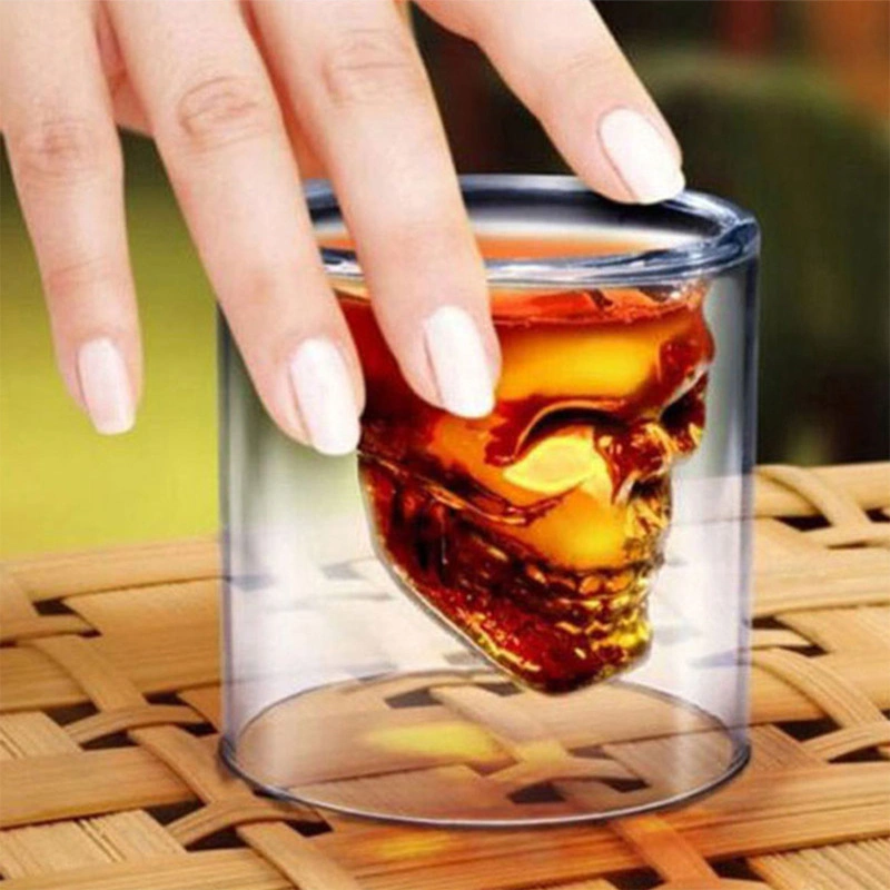 Skull Skull Beer Glass Personalized Bar Decoration Double Layer Transparent Cup