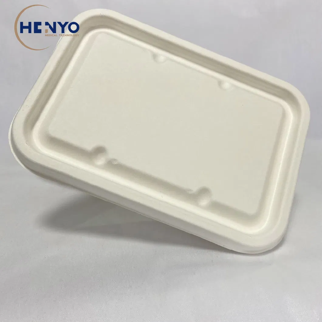 Disposable Biodegradable Bagasse Tableware 750ml Square Lunch Box Meal Box