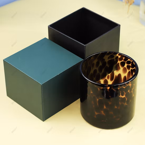 卸売 6 オンス 8 オンス 315 ミリリットルラウンドガラスキャンドルカップガラスキャンドルボトルガラスキャンドル容器ガラスキャンドルジャーキャンドル作り用のシール竹蓋付き