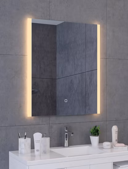 OEM モダン LED ミラーラウンド LED ミラー壁掛けタッチスイッチスマートミラー浴室用 LED ライト付き
